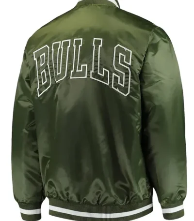 Chicago Bulls Forest Green Satin Jacket