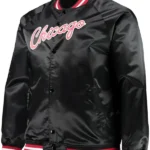 Hardwood Classics Raglan Chicago Bulls Satin Black Jacket
