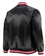Hardwood Classics Raglan Chicago Bulls Satin Black Jacket