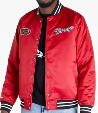 Chicago Bulls Heavyweight Red Satin Jacket