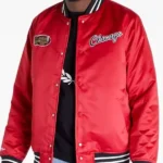 Heavyweight Chicago Bulls Red Satin Jacket