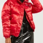 Chicago Bulls High School Red Puffer Jacket