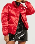 Chicago Bulls High School Red Puffer Jacket