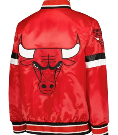 Home Game Chicago Bulls Red Satin Jacket