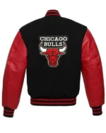 Baseball Chicago Bulls Letterman Black And Red Jacket