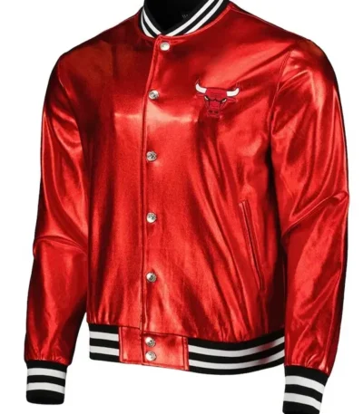 Chicago Bulls Metallic Red Jacket