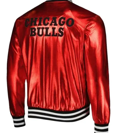 Chicago Bulls Metallic Red Jacket