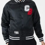 Chicago Bulls Black Bomber Satin Jacket