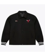 Lightweight Chicago Bulls Og 3.0 Black Satin Jacket