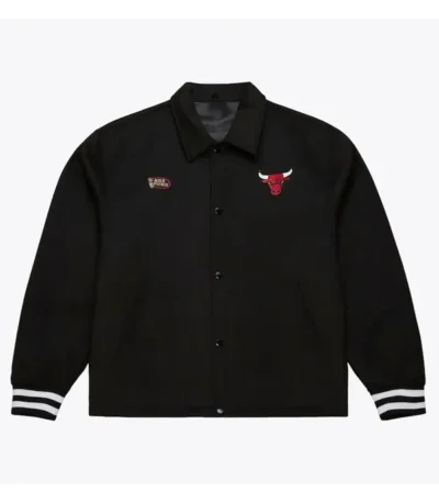 Lightweight Chicago Bulls Og 3.0 Black Satin Jacket
