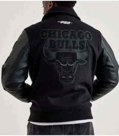 Oversweep Chicago Bulls Black Varsity Wool Jacket