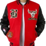 Chicago Bulls Plaid Patches Varsity Jacket