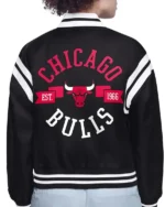 Chicago Bulls Printed Logo Varsity Satin Jacket