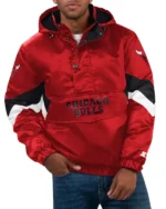 Chicago Bulls Red Force Play Hoodie Half-zip Jacket