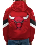 Chicago Bulls Red Force Play Hoodie Half-zip Jacket