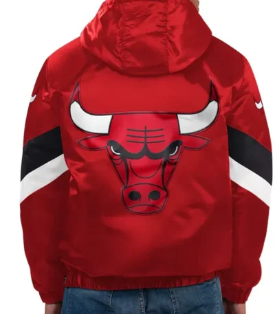 Chicago Bulls Red Force Play Hoodie Half-zip Jacket