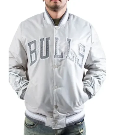 Sailor Collar Chicago Bulls Black Varsity Jacket