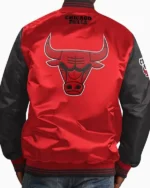 Striped Chicago Bulls Satin Jacket