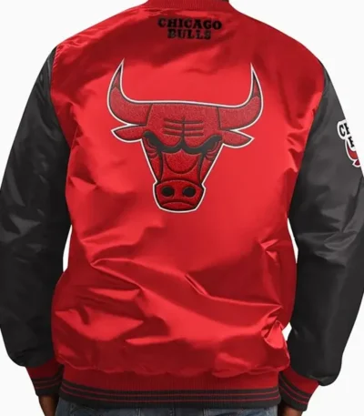 Striped Chicago Bulls Satin Jacket