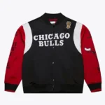 Team Origins Chicago Bulls Black And Red Satin Jacket