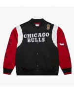 Team Origins Chicago Bulls Black And Red Satin Jacket