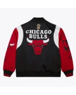 Team Origins Chicago Bulls Black And Red Satin Jacket