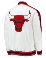 Chicago Bulls The D-line White Satin Jacket
