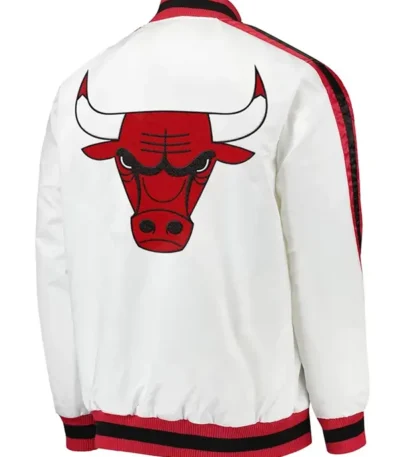 Chicago Bulls The D-line White Satin Jacket