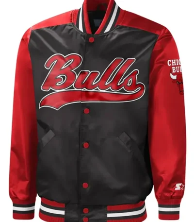 The Tradition Ii Chicago Bulls Red And Black Satin Jacket