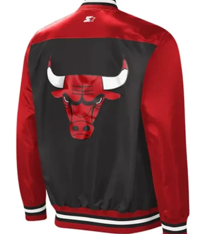 The Tradition Ii Chicago Bulls Red And Black Satin Jacket