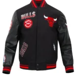 Chicago Bulls Turn It Up Classic Rib Varsity Jacket