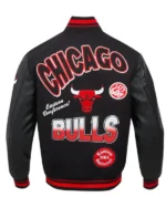 Chicago Bulls Turn It Up Classic Rib Varsity Jacket
