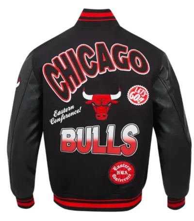 Chicago Bulls Turn It Up Classic Rib Varsity Jacket