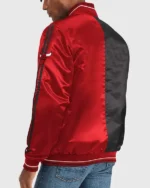 Chicago Bulls Varsity Black And Red Satin Jacket
