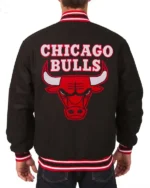 Chicago Bulls Varsity Black Wool Jacket