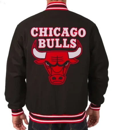 Chicago Bulls Varsity Black Wool Jacket