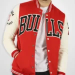 Chicago Bulls Varsity Red And Cream Jacket