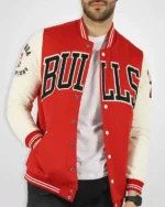 Chicago Bulls Varsity Red And Cream Jacket