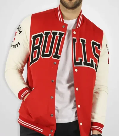 Chicago Bulls Varsity Red And Cream Jacket