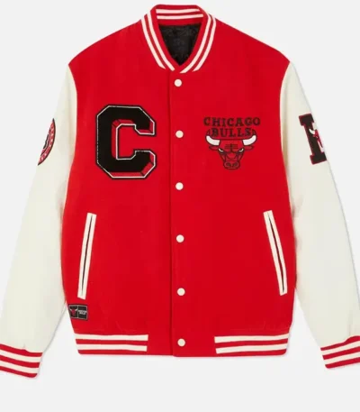 Chicago Bulls Varsity Red And Off White Jacket