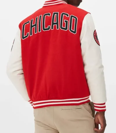 Chicago Bulls Varsity Red And Off White Jacket