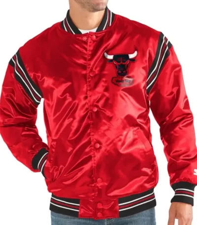 Chicago Bulls Windy City Enforcer Red Satin Jacket