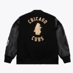 Chicago Cubs Black Out Vintage Logo Varsity Jacket