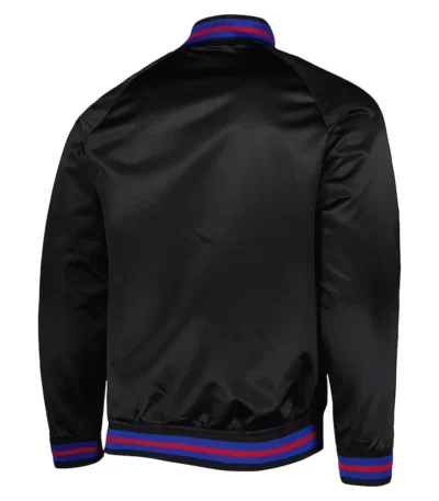 Chicago Cubs Bomber Black Satin Jacket