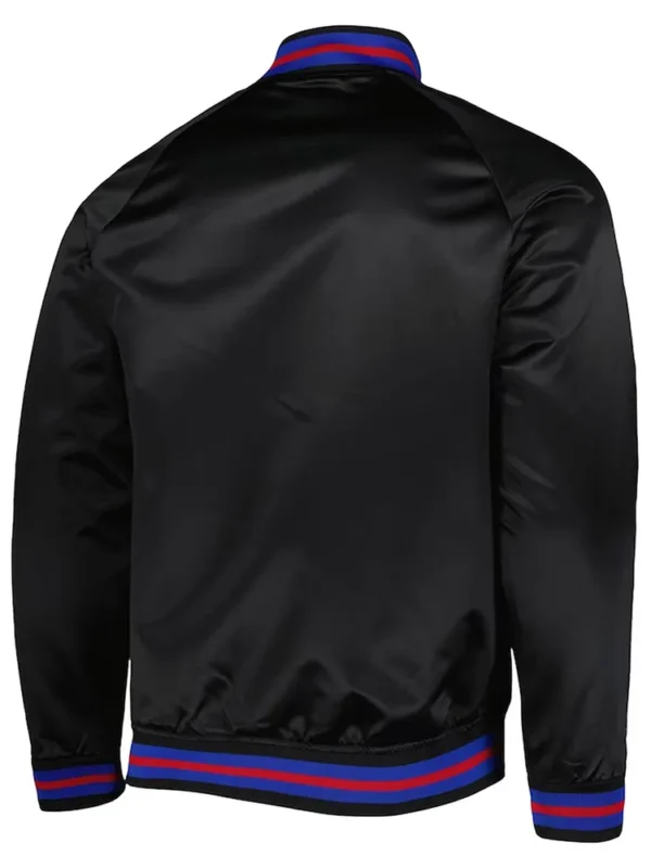 Chicago Cubs Bomber Black Satin Jacket