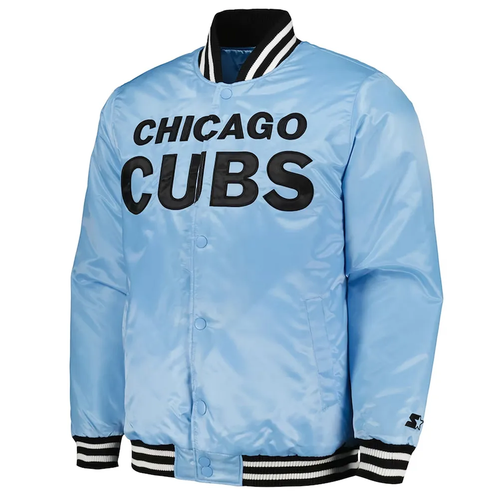 Chicago Cubs Bronx Fashion Light Blue Jacket Chicago Cubs Bronx Fashion Light Blue Jacket