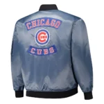 Chicago Cubs Charcoal Bomber Full-Zip Jacket