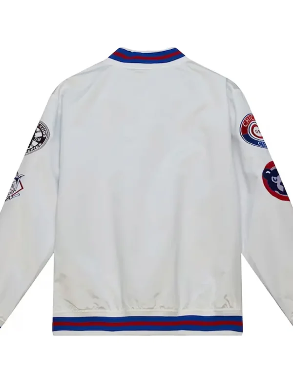 Chicago Cubs City Collection White Varsity Satin Jacket