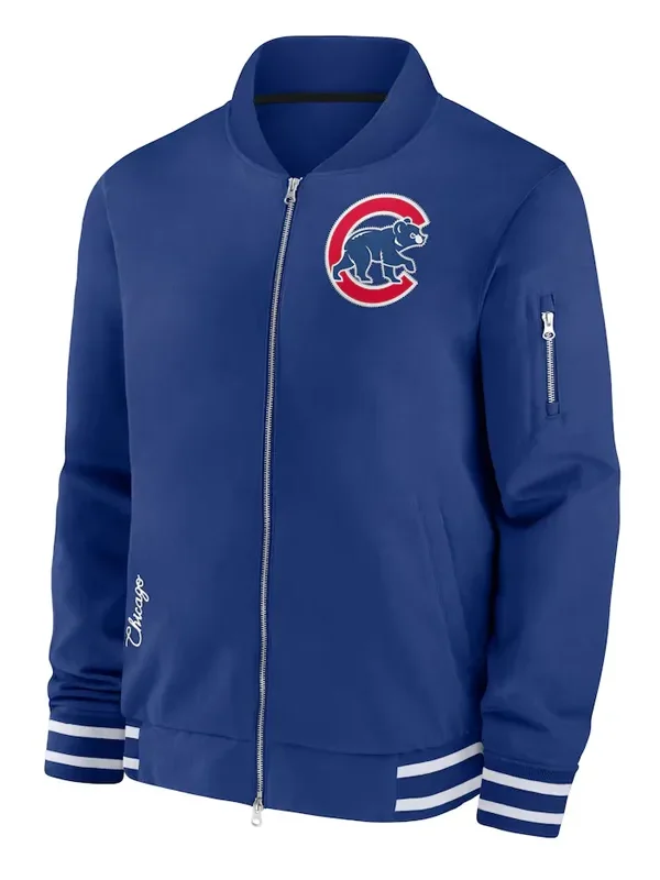 Chicago Cubs Collection Dugout Royal Bomber Jacket