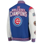 Chicago Cubs Commemorative Gray and Royal Blue Jacket